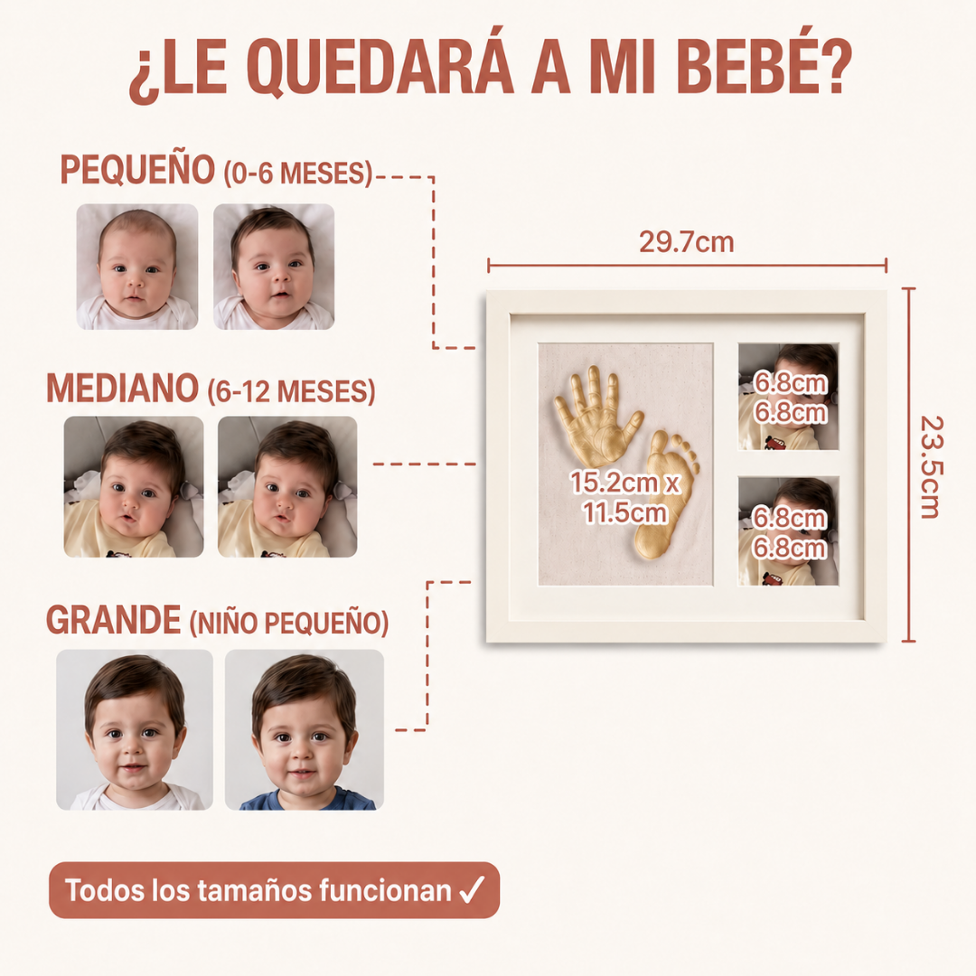 Marco Recuerdo de Huellas para Bebé